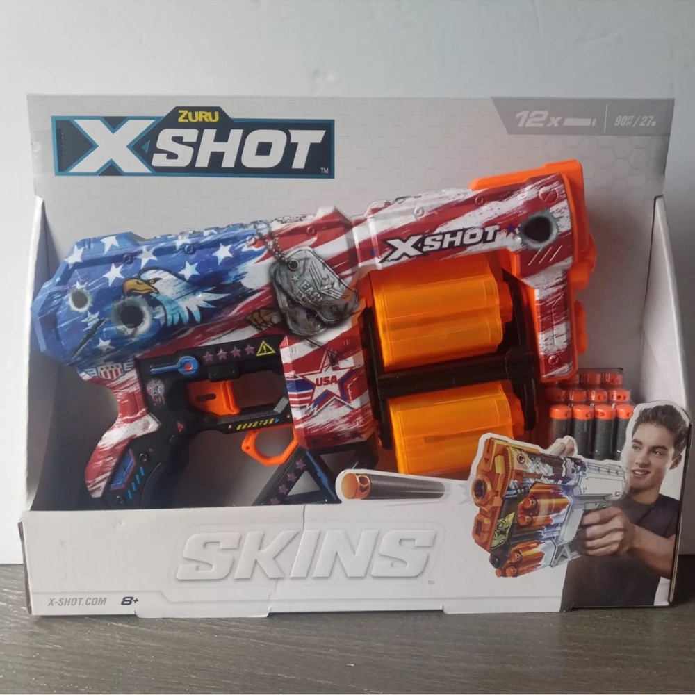 XShot Rare Skins American Force 12 foam Darts by ZURU Air Pocket Dart Technology